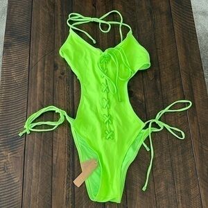 Skims Lace Up Monokini Recycled Swim